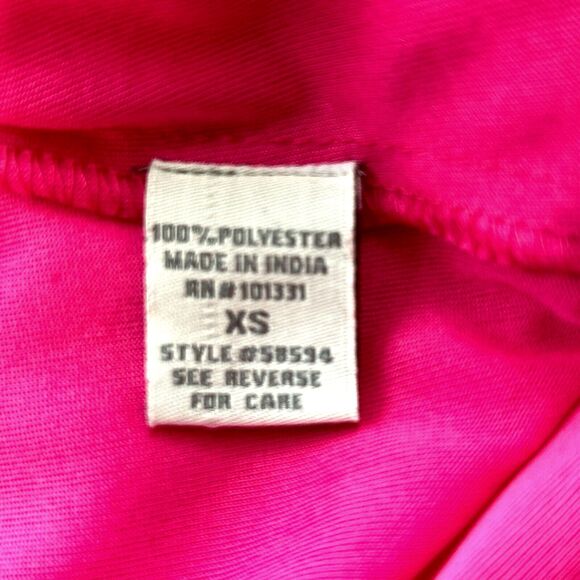 Charlotte Russe PINK Prom Party Dress XS Hot Pink Strapless Mini Bubble Hem - Picture 8 of 10